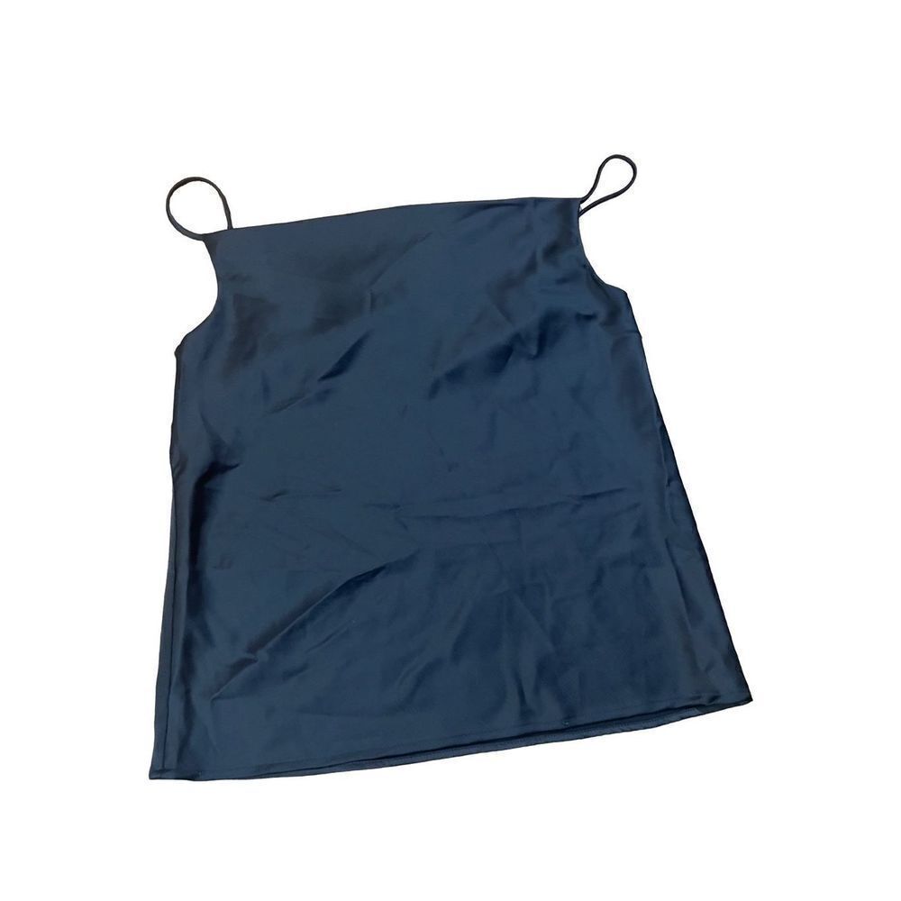 RO & DE navy blue high neck satin‎ tank size XS